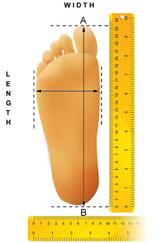 Chart To Measure Foot Size